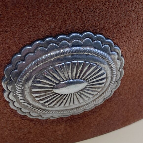 Spanish Leather Women\'s Belt  Western Style w/Silver Adornments  Size 28 Massimo main image 6